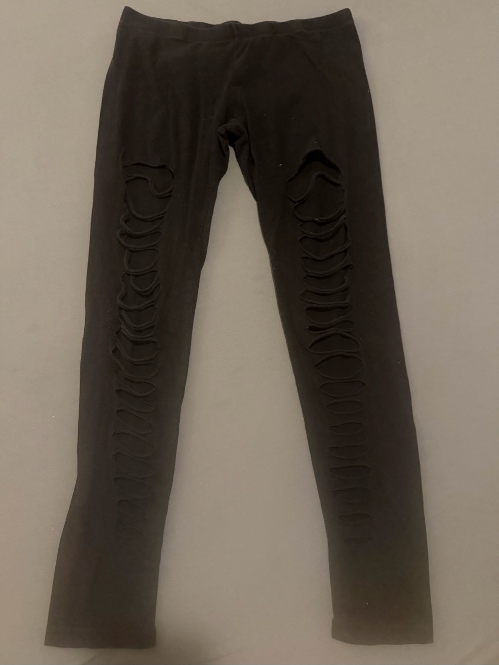 Black Ripped Leggings - Stylish Stretch Bottoms